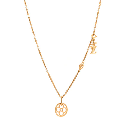 Louis Vuitton Metal Twiggy Flower Necklace Gold 1 of 7