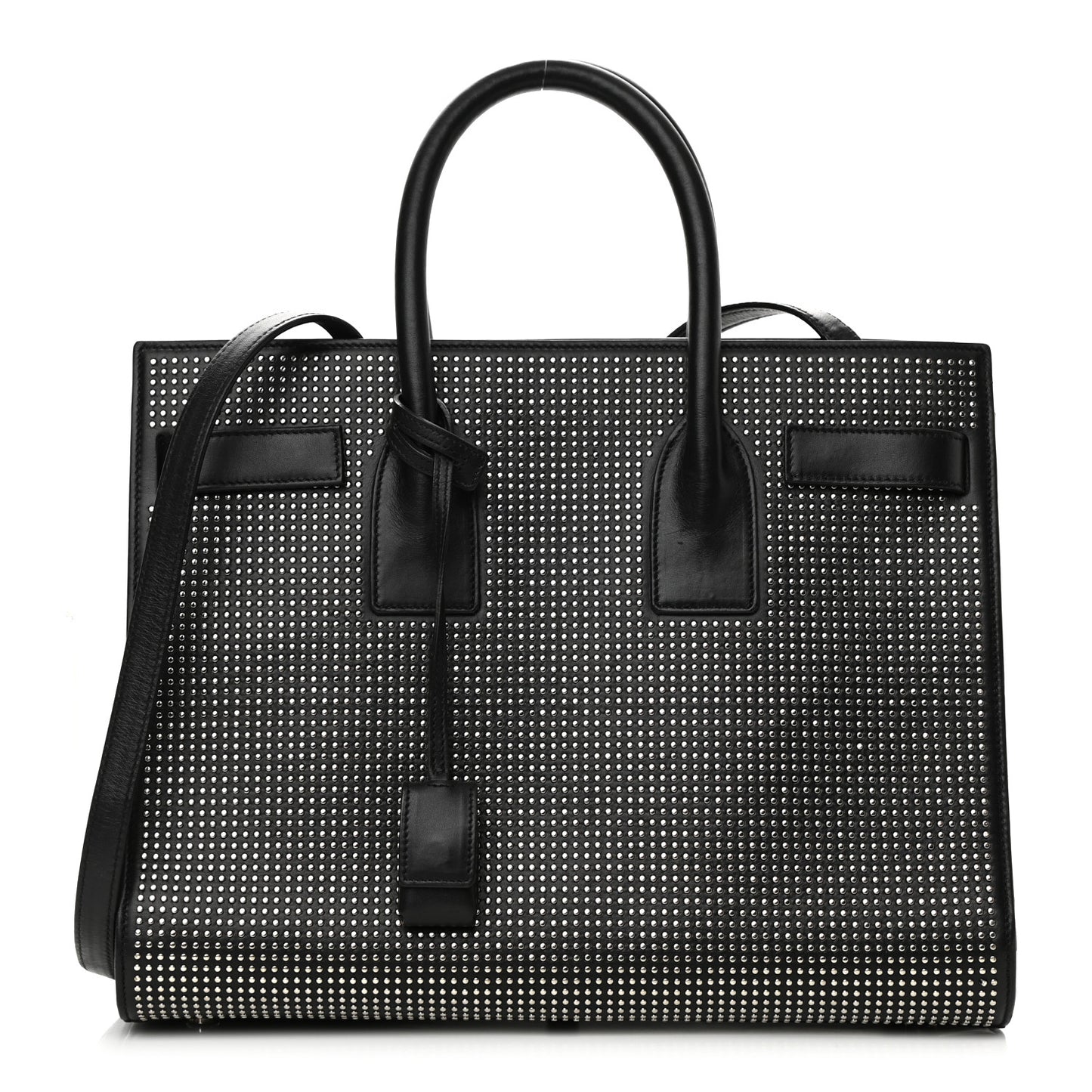 Calfskin Studded Small Sac De Jour Black