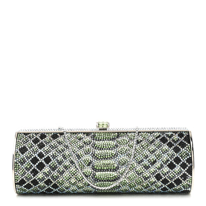 Judith Leiber Swarovski Crystal Scales Minaudiere Clutch Blue Multicolor 1 of 12