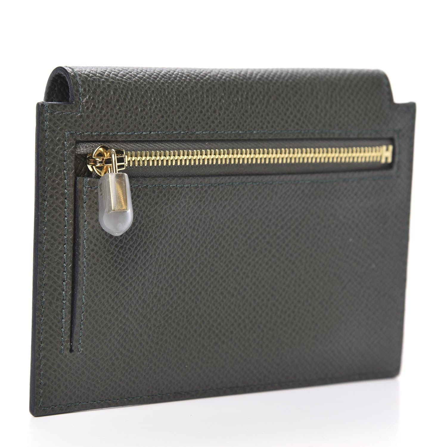 Hermes Epsom Kelly Pocket Compact Wallet Vert De Gris 3 of 7