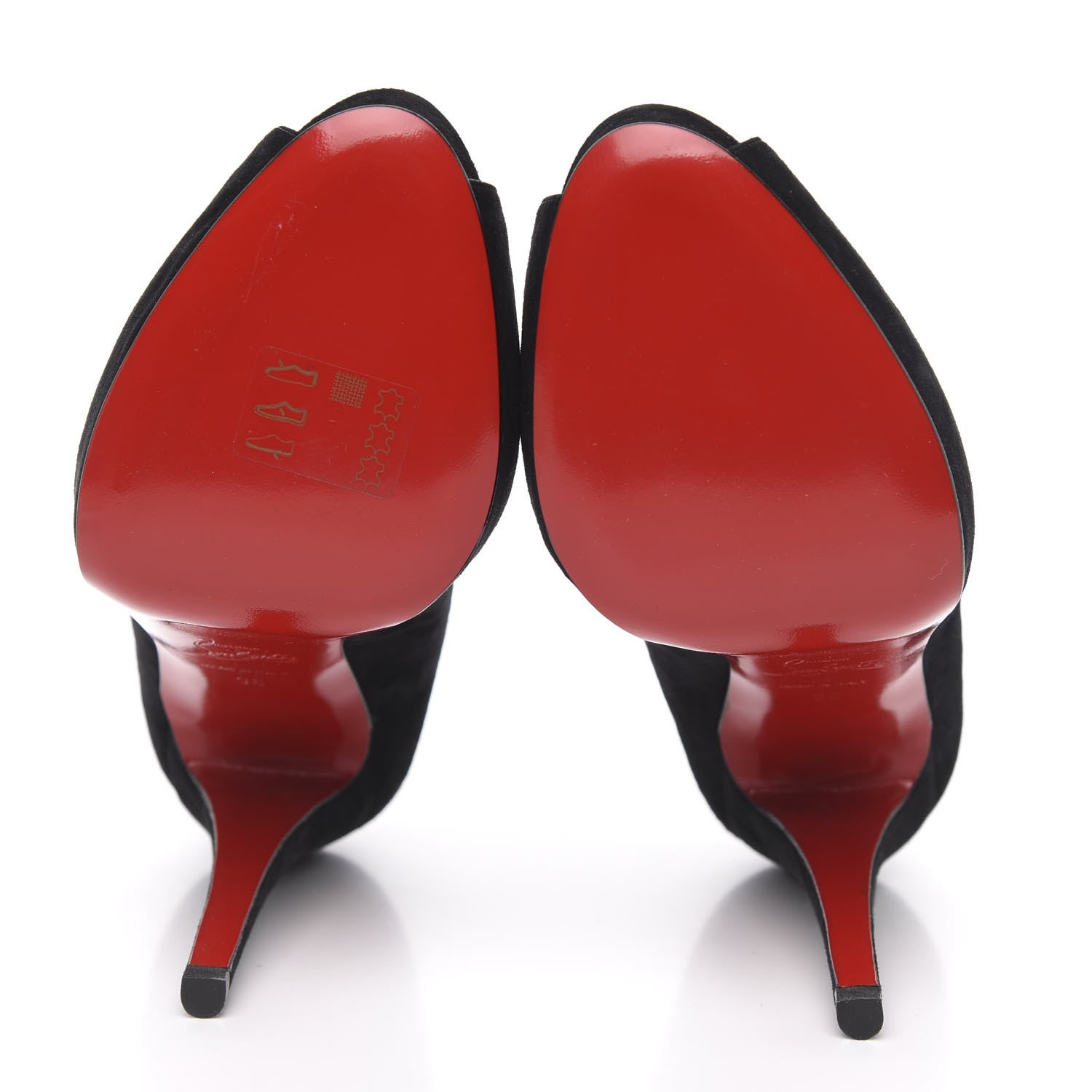 Christian Louboutin Veau Velours Lace Violette Camilla 120 Peep Toe Pump 38 Black 5 of 9