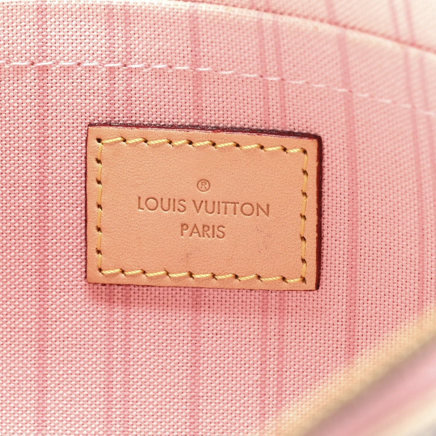 Louis Vuitton Damier Azur Neverfull MM GM Pochette Rose Ballerine 6 of 12