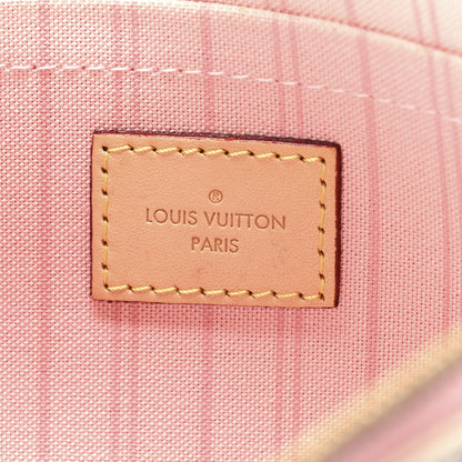 Louis Vuitton Damier Azur Neverfull MM GM Pochette Rose Ballerine 6 of 12