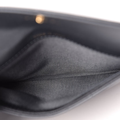 Chanel Metallic Lambskin Quilted Card Holder Dark Grey 5 of 7