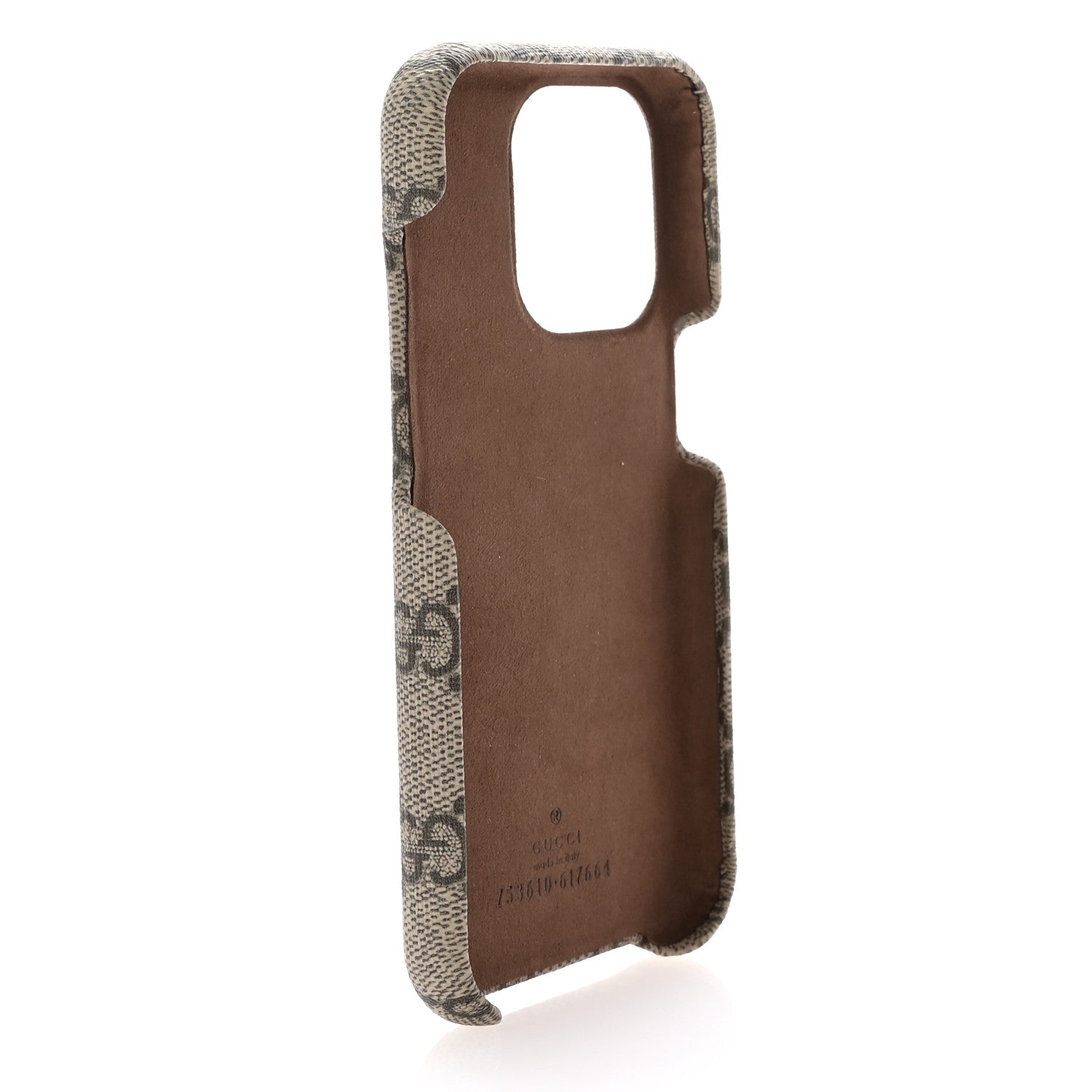 Gucci GG Supreme Monogram Ophidia iPhone 14 Pro Phone Case Beige Ebony 3 of 7