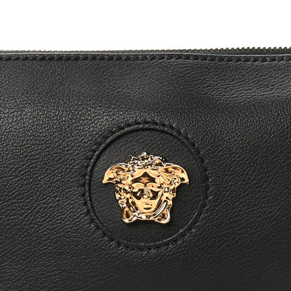 Versace Grained Calfskin Medusa Shoulder Bag Black 7 of 9