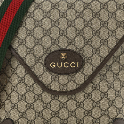 Gucci GG Supreme Monogram Web Medium Neo Vintage Flap Messenger Bag Beige New Acero 8 of 12