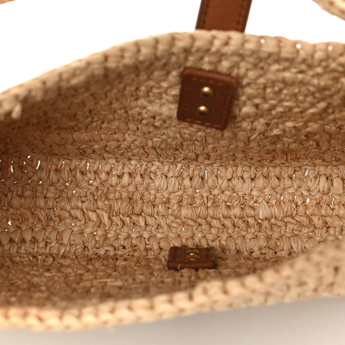 Raffia Calfskin Le 5 A 7 Mini Hobo Natural Brick