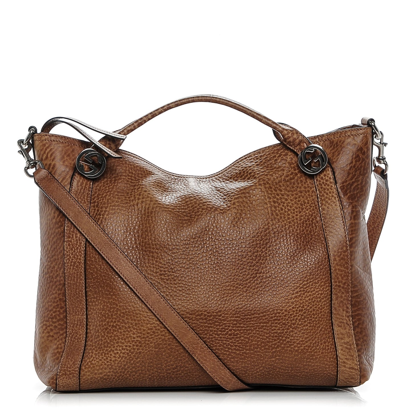 Pebbled Calfskin Medium Miss GG Top Handle Bag Light Cuir