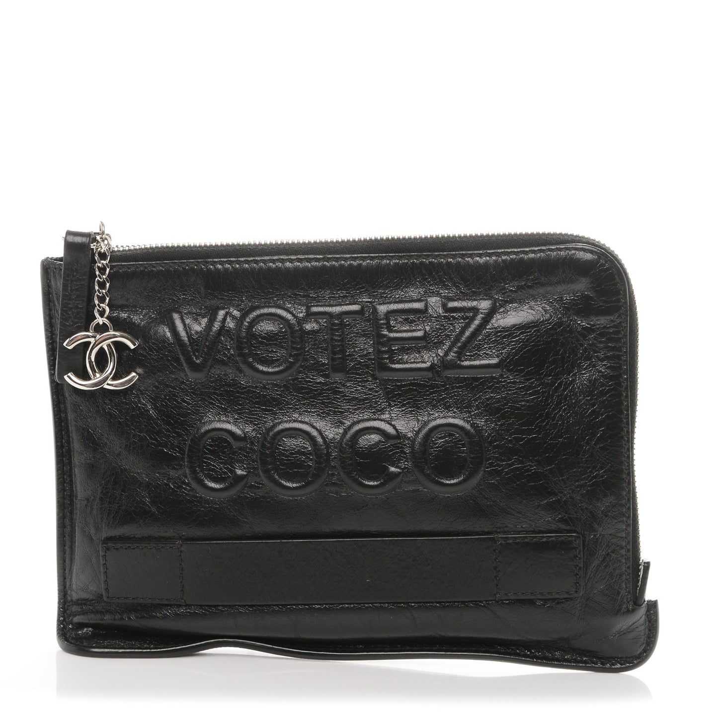 Calfskin Small Feminine Pouch Clutch Black