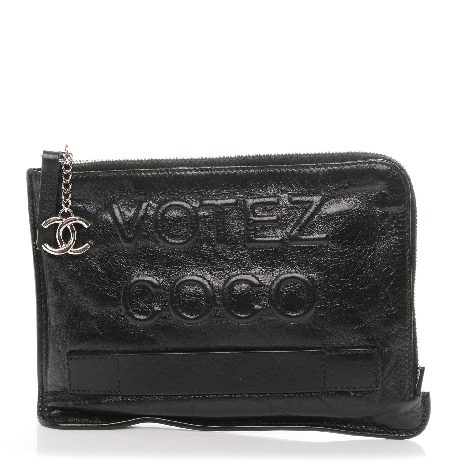 Chanel Calfskin Small Feminine Pouch Clutch Black 1 of 8