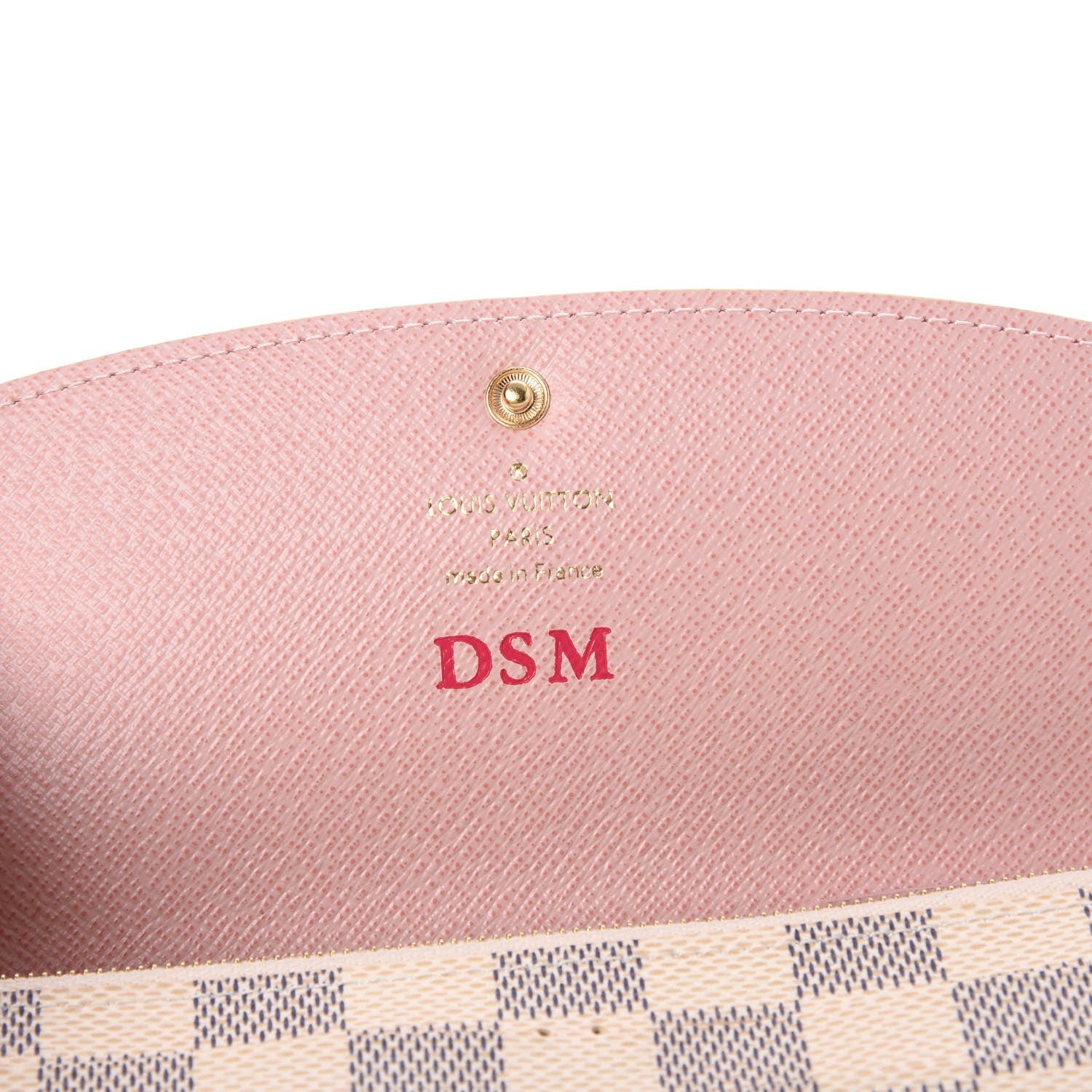 Louis Vuitton Damier Azur Emilie Wallet Rose Ballerine 6 of 7