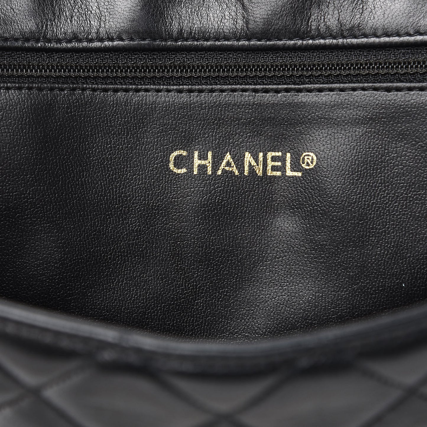 Lambskin Quilted Portfolio Flap Black