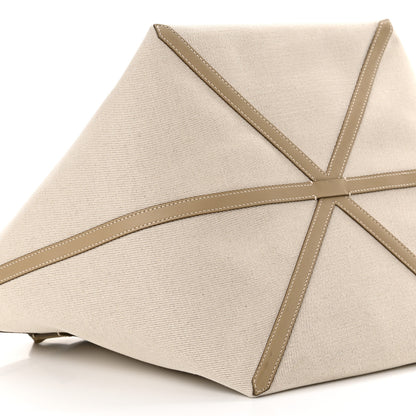 Burberry Cotton Canvas Mini Logo Horseferry Tote Bag Off White 10 of 13