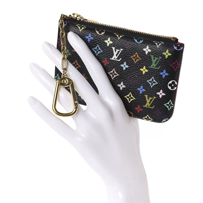 Louis Vuitton Monogram Multicolor Key Pouch Black Grenade 2 of 7