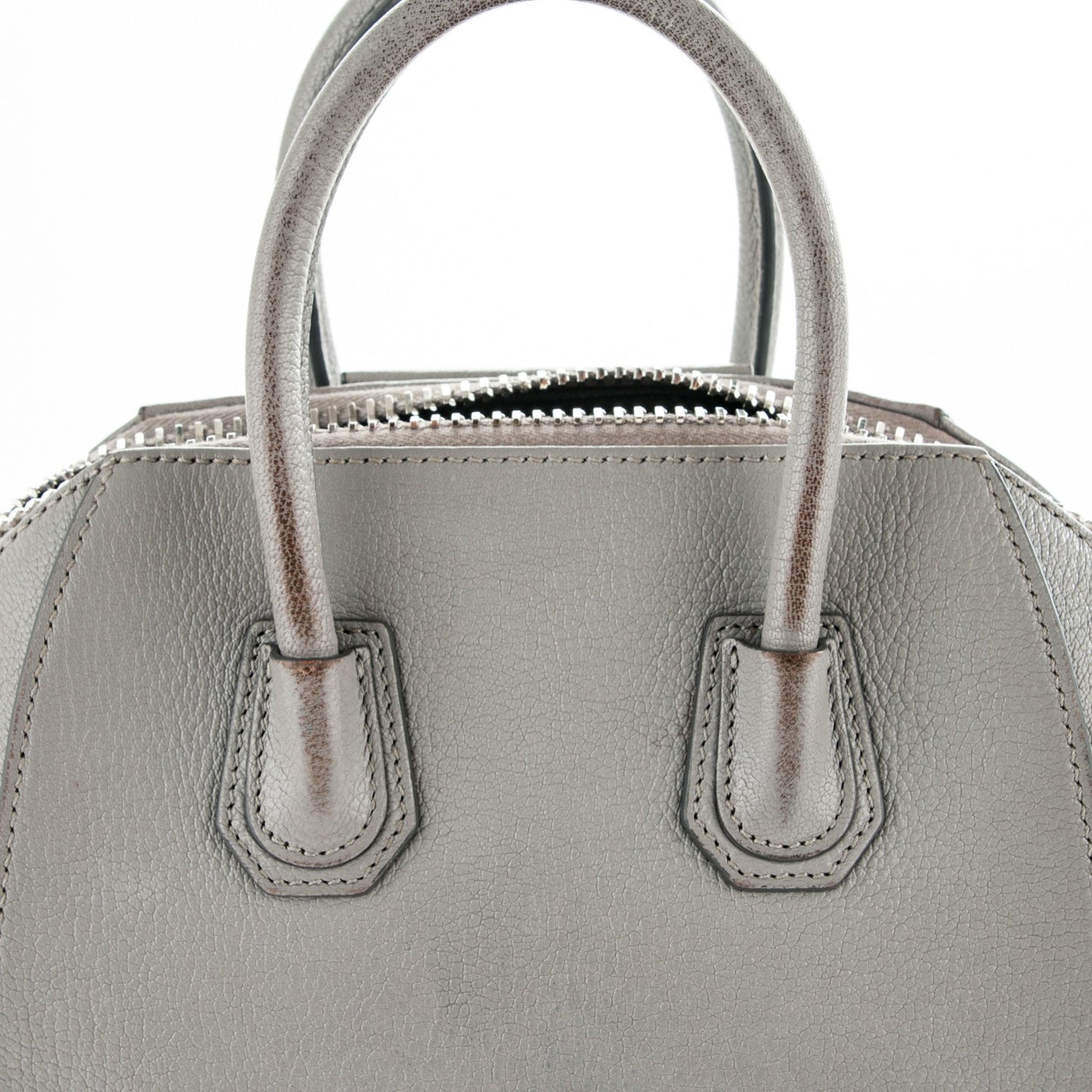 Sugar Goatskin Mini Antigona Grey