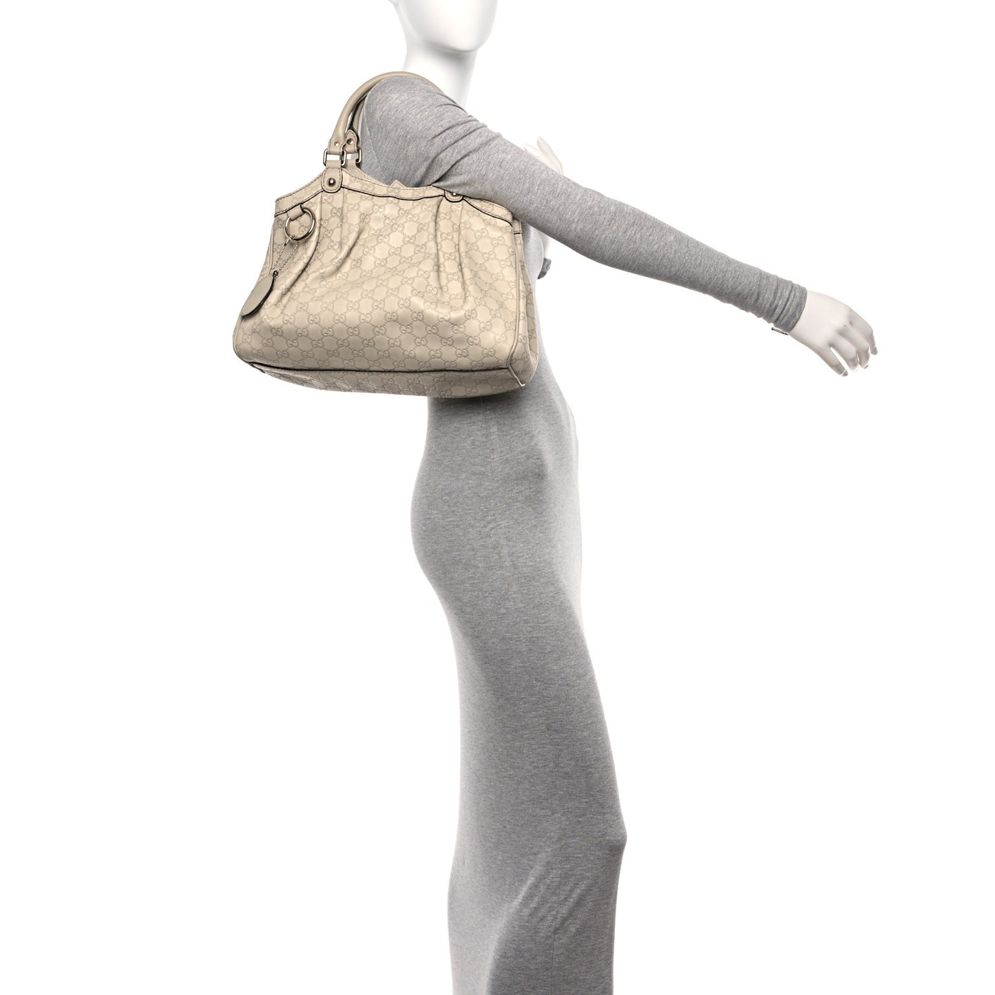 Guccissima Medium Sukey Tote Mystic White