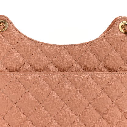 Chanel Caviar Quilted Wavy CC Hobo Beige 12 of 14