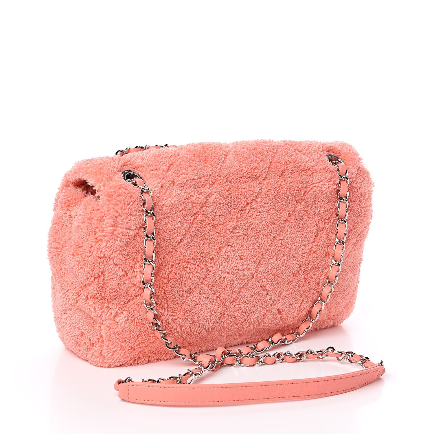 Chanel Mixed Fibers Quilted Jumbo Flap Orange 3 of 10