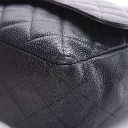 Chanel Caviar Quilted Jumbo Single Flap Black 11 of 15