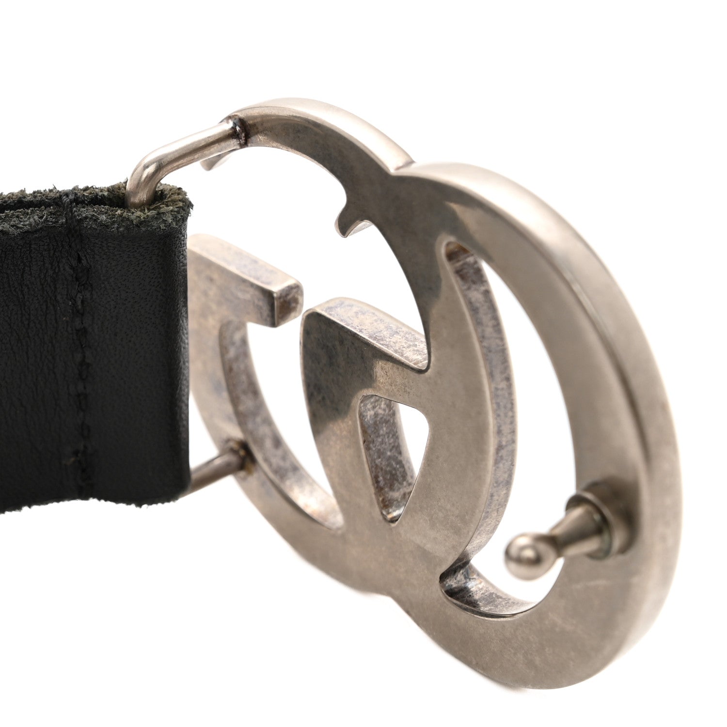 Gucci Cuoio Toscano Nickel Double G 30mm Belt 70 28 Black 4 of 7