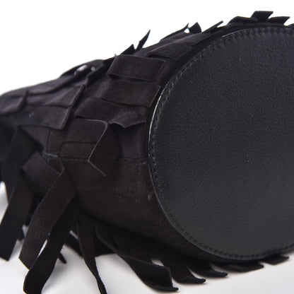 Burberry Suede Fringe Mini Bucket Bag Black 8 of 10