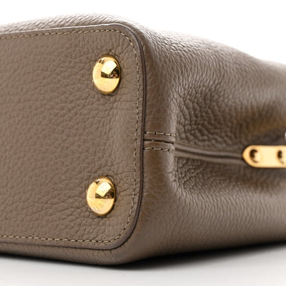 Louis Vuitton Taurillon Capucines BB Smokey Brown Creme Pink 10 of 10