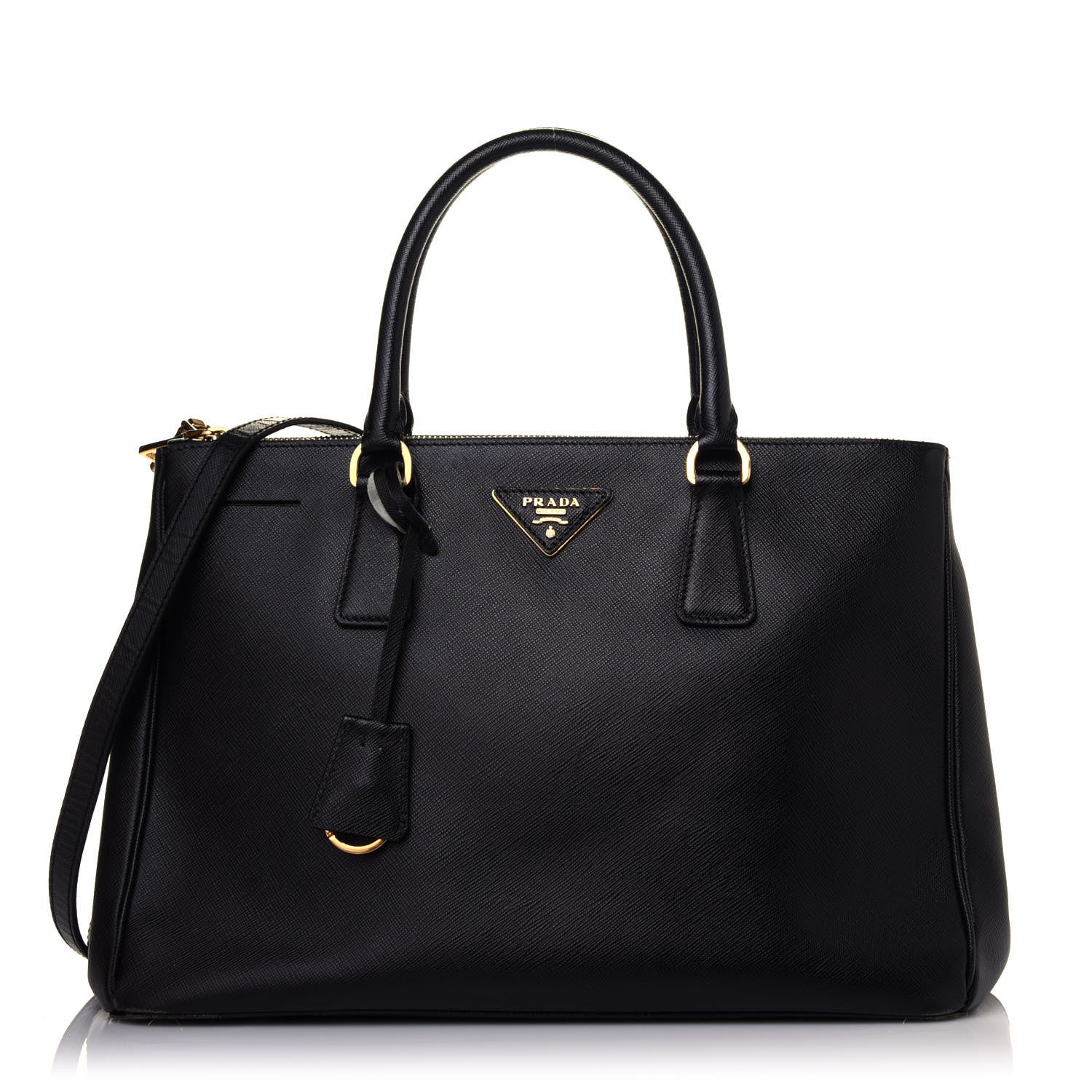 Prada Saffiano Medium Galleria Double Zip Tote Black 1 of 11