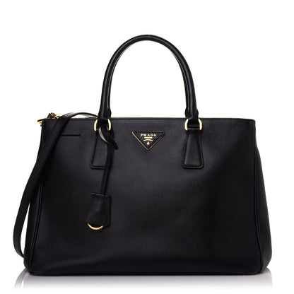 Prada Saffiano Medium Galleria Double Zip Tote Black 1 of 11