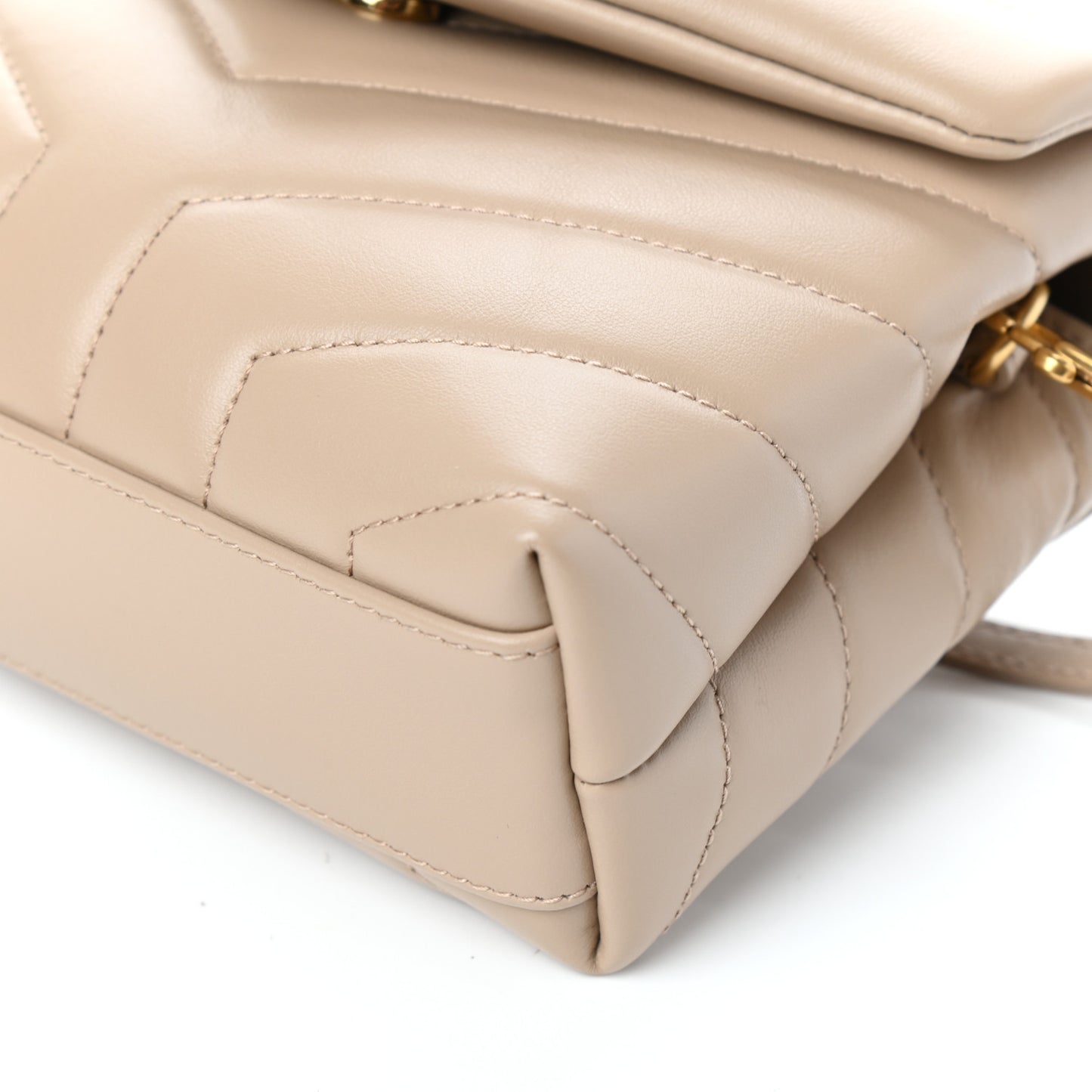 Calfskin Y Quilted Monogram Toy Loulou Crossbody Bag Dark Beige