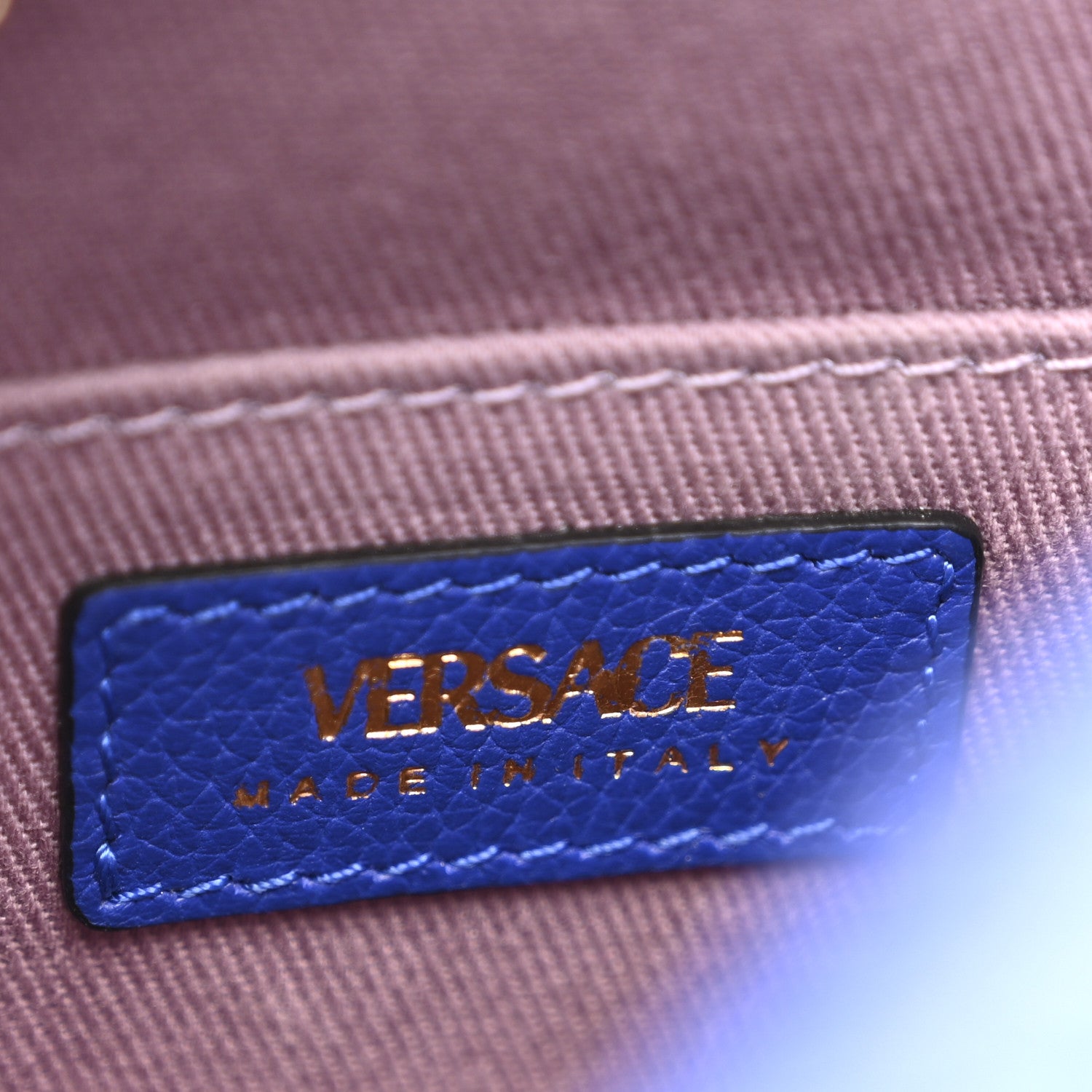 Versace Calfskin La Medusa Round Camera Bag Blue 6 of 12