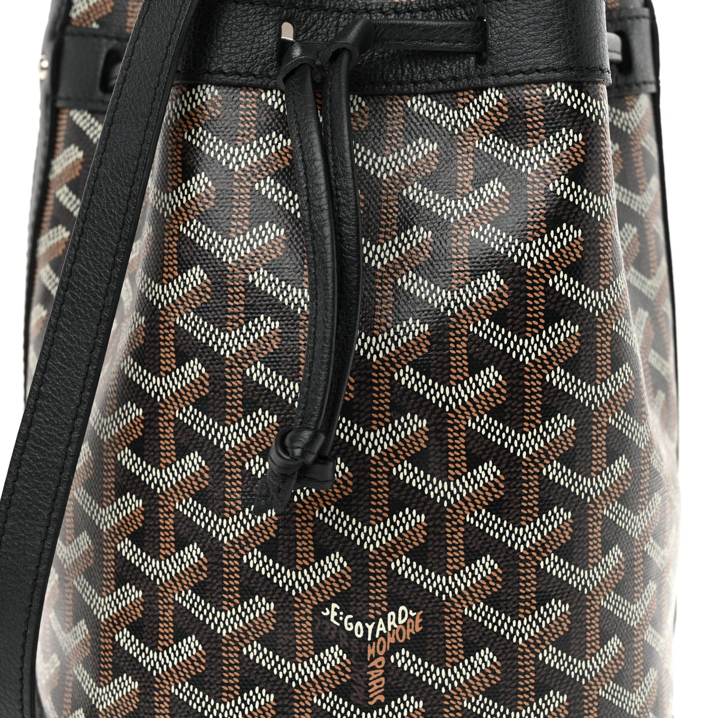 Goyardine Petit Flot Bucket Bag PM Black