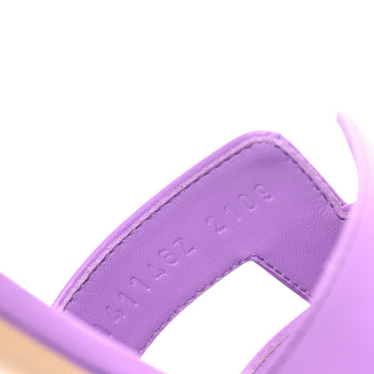 Hermes Calfskin Oasis Sandals 38 Violet 8 of 9