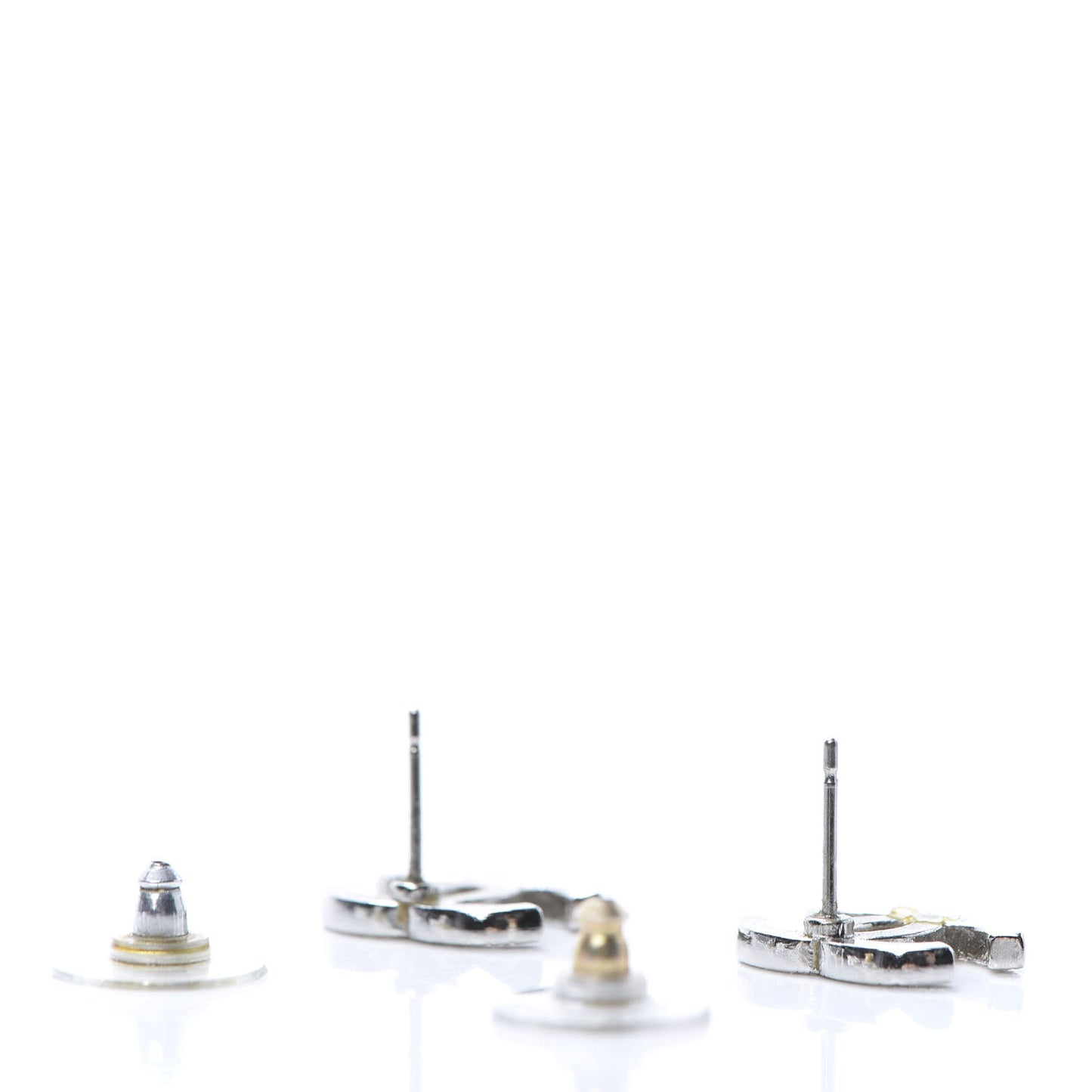 Crystal CC Earrings Silver