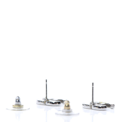 Chanel Crystal CC Earrings Silver 3 of 8