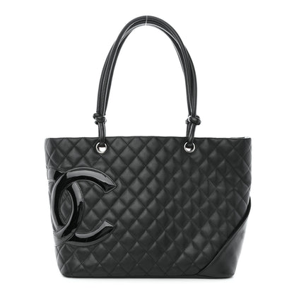 Chanel Calfskin Quilted Large Cambon Tote Black 1 of 12