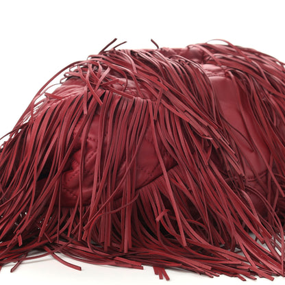 Chanel Lambskin Quilted Western Baluchon Fringe Bag Red 9 of 10