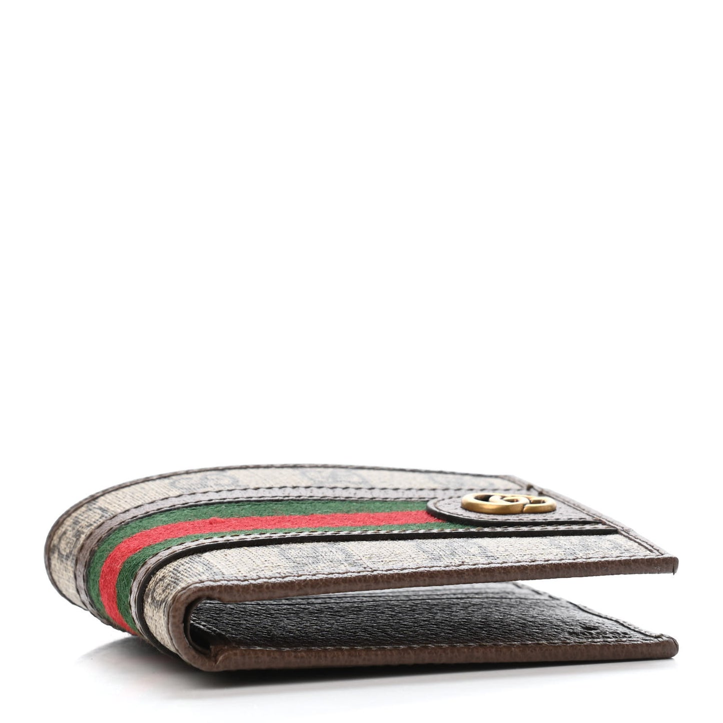 GG Supreme Monogram Web Mens Ophidia Bi-Fold Wallet Beige New Acero