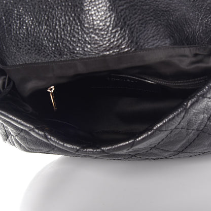 Chanel Glazed Calfskin Stitched XL On The Road Flap Black 5 of 7