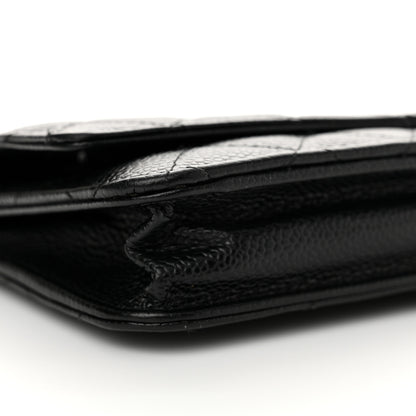 Chanel Caviar Quilted Wallet on Chain WOC Black 10 of 15