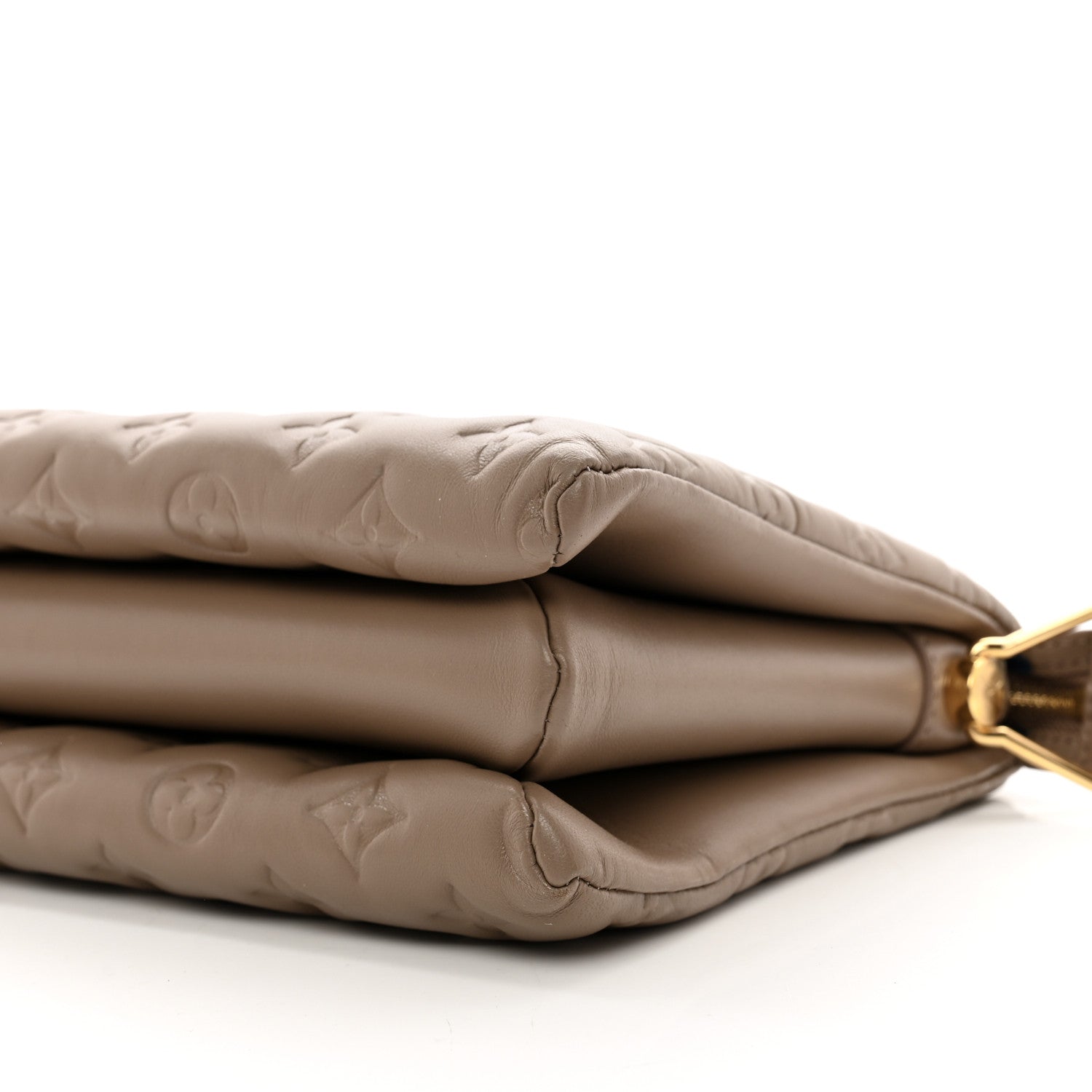 Louis Vuitton Lambskin Embossed Monogram Coussin PM Taupe 9 of 9