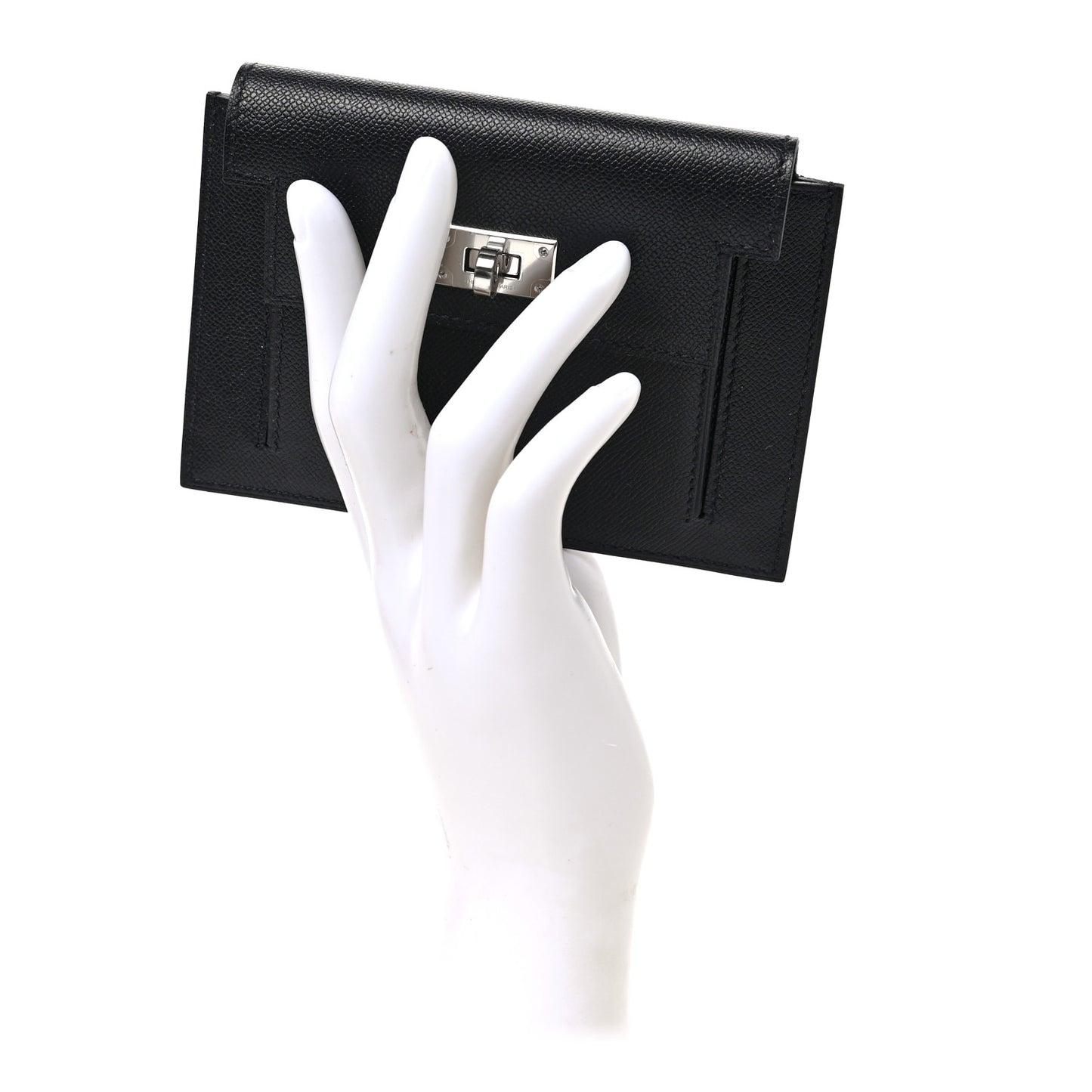 Epsom Kelly Pocket Compact Wallet Black