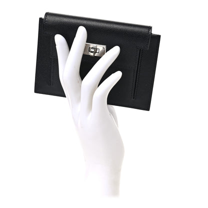 Hermes Epsom Kelly Pocket Compact Wallet Black 2 of 6