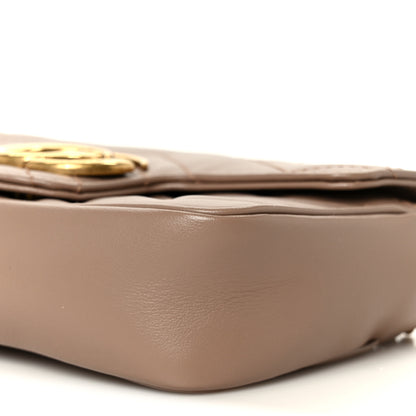 Gucci Calfskin Matelasse Super Mini GG Marmont Shoulder Bag Porcelain Rose 10 of 11