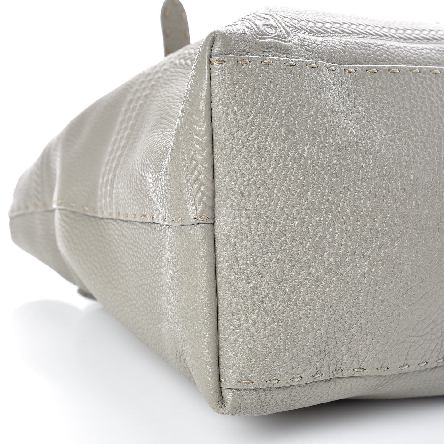 Calfskin Romano Selleria Large Villa Borghese Tote Grey