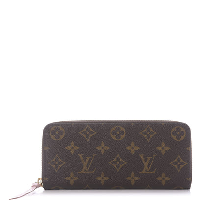 Louis Vuitton Monogram Clemence Wallet Rose Ballerine 1 of 9