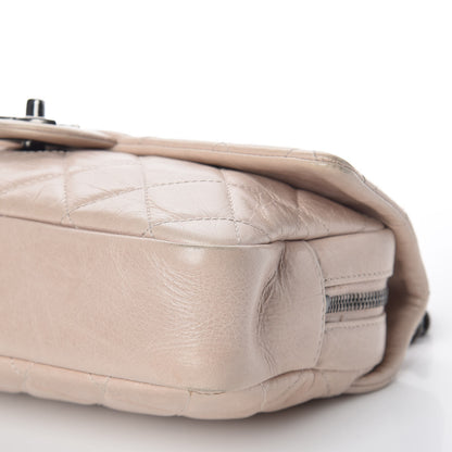 Chanel Glazed Calfskin Quilted Medium Duo Flap Beige 9 of 16