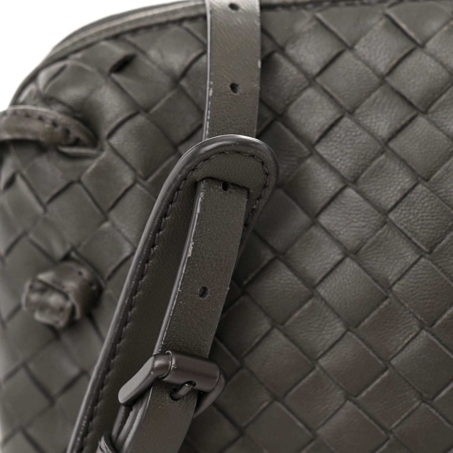 Bottega Veneta Nappa Intrecciato Nodini Crossbody Messenger New Light Grey 11 of 16