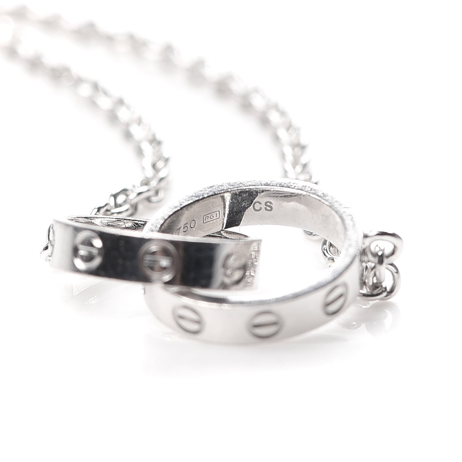 Cartier 18K White Gold Interlocking LOVE Bracelet 6 of 7