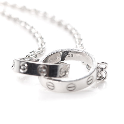 Cartier 18K White Gold Interlocking LOVE Bracelet 6 of 7